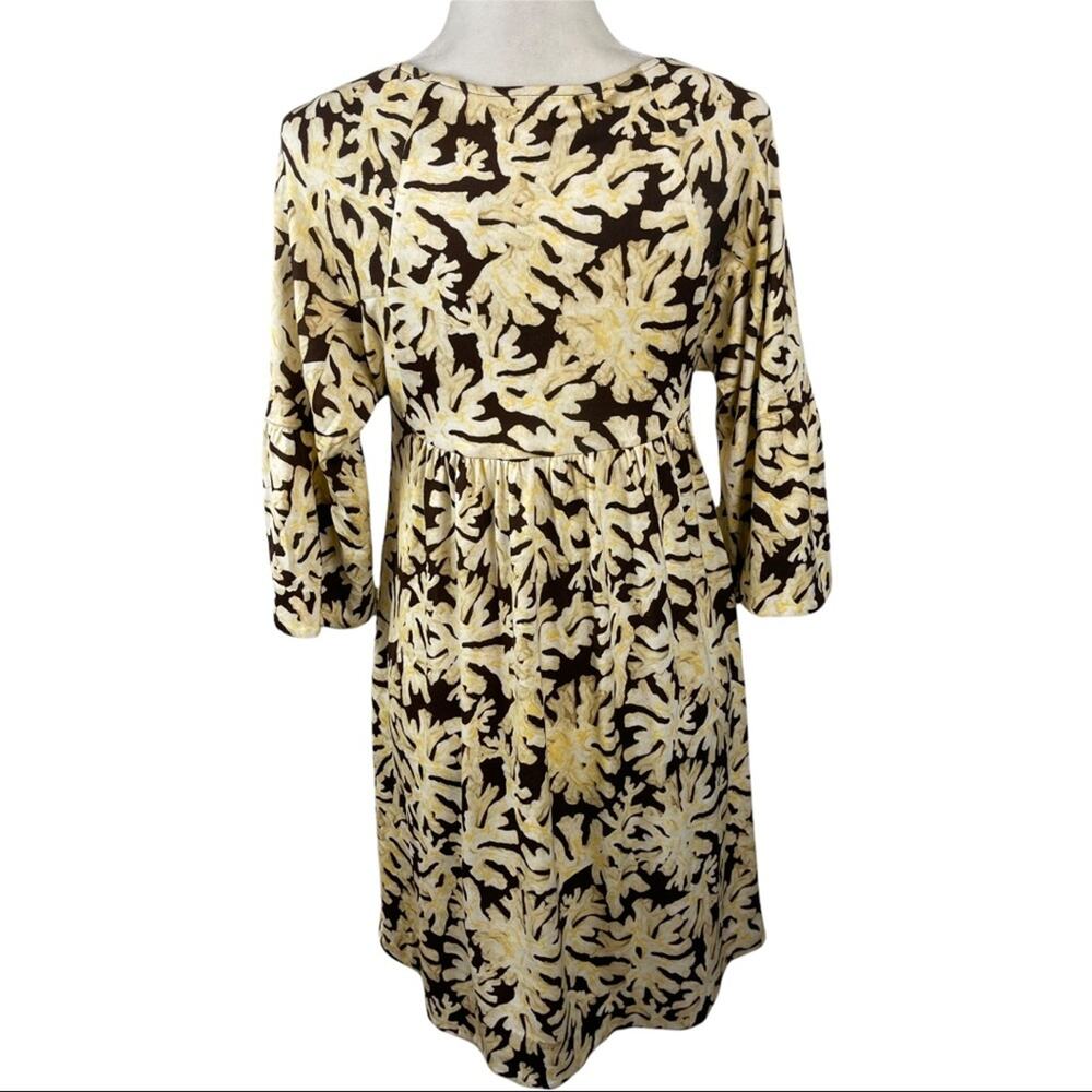 Diane Von Furstenberg Ilya 100% Silk Jersey 3/4 Bell Sleeve V-neck Dress Size 4 - Picture 6 of 12